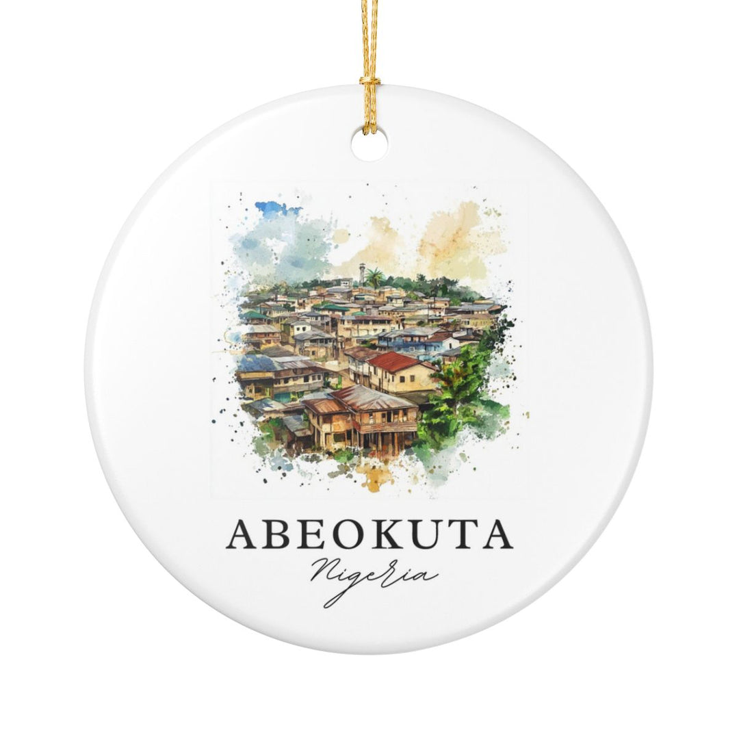 Abeokuta Nigeria Ornament: Unique Abeokuta Nigeria Souvenir, Abeokuta Nigeria Xmas Decor, and Authentic Abeokuta Nigeria Gift