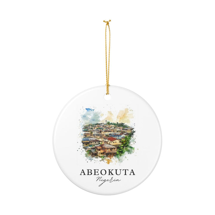 Abeokuta Nigeria Ornament: Unique Abeokuta Nigeria Souvenir, Abeokuta Nigeria Xmas Decor, and Authentic Abeokuta Nigeria Gift
