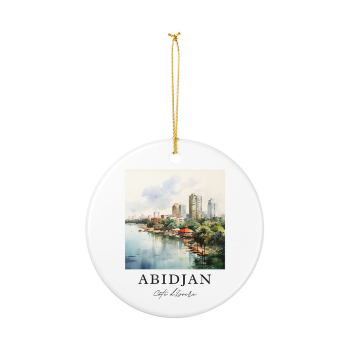 Abidjan Ivory Coast Ornament: Unique Abidjan Souvenir, Abidjan Ivory Coast Xmas Decor, and Authentic Abidjan Gift