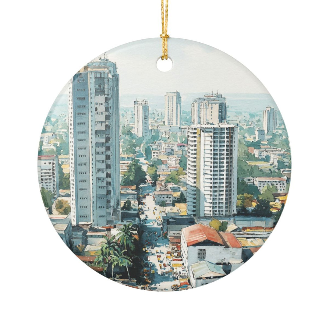 Abidjan Ivory Coast Ornament: Unique Abidjan Souvenir, Abidjan Ivory Coast Xmas Decor, and Authentic Abidjan Gift