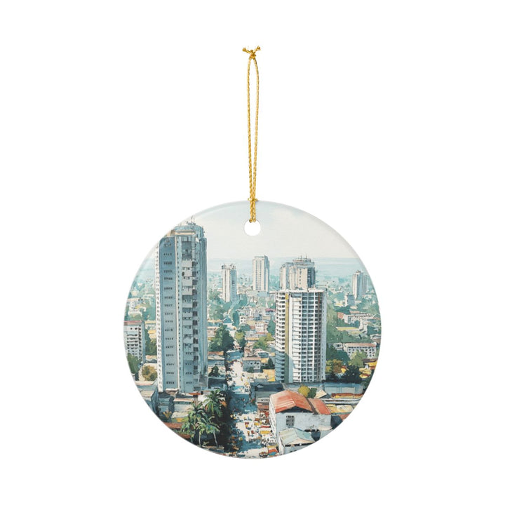 Abidjan Ivory Coast Ornament: Unique Abidjan Souvenir, Abidjan Ivory Coast Xmas Decor, and Authentic Abidjan Gift