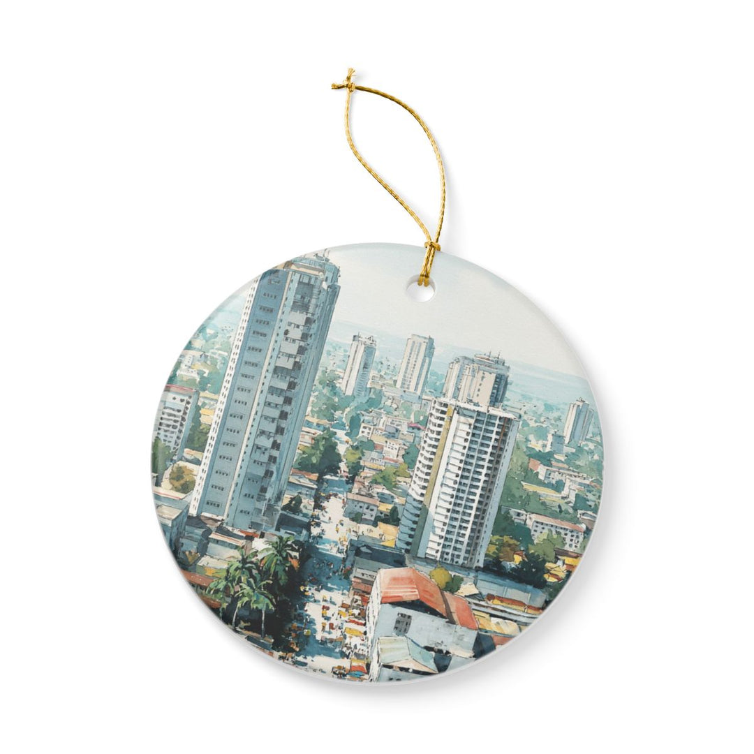 Abidjan Ivory Coast Ornament: Unique Abidjan Souvenir, Abidjan Ivory Coast Xmas Decor, and Authentic Abidjan Gift