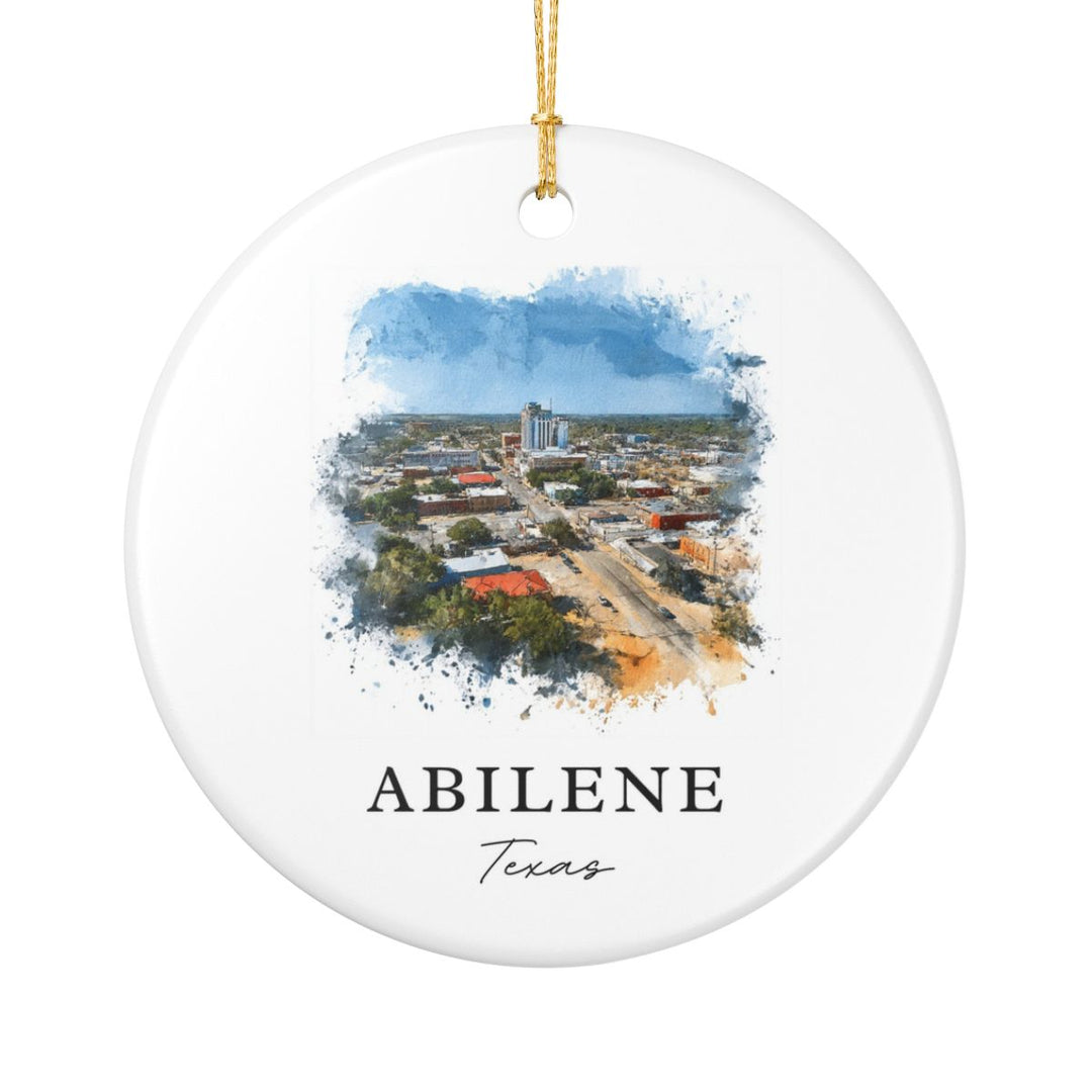 Abilene Texas Ornament: Unique Abilene Texas Souvenir, Abilene Texas Xmas Decor, and Authentic Abilene Texas Gift