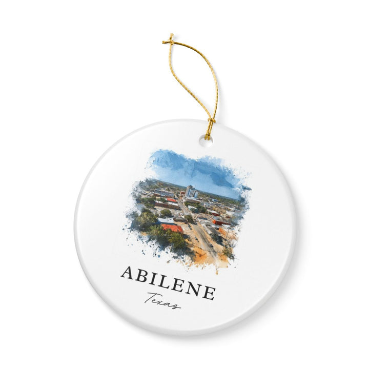 Abilene Texas Ornament: Unique Abilene Texas Souvenir, Abilene Texas Xmas Decor, and Authentic Abilene Texas Gift