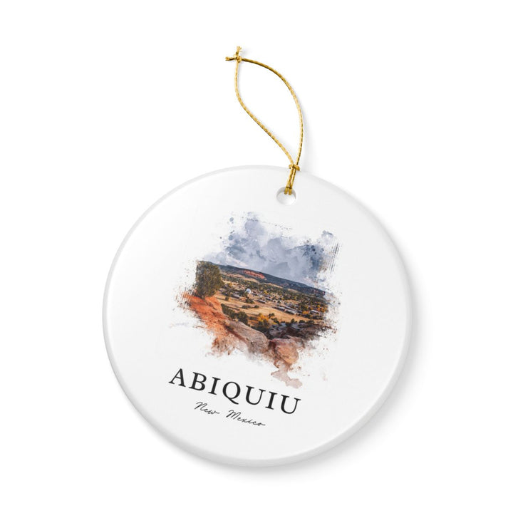 Abiquiu New Mexico Ornament: Unique Abiquiu Souvenir, Abiquiu New Mexico Xmas Decor, and Authentic Abiquiu Gift