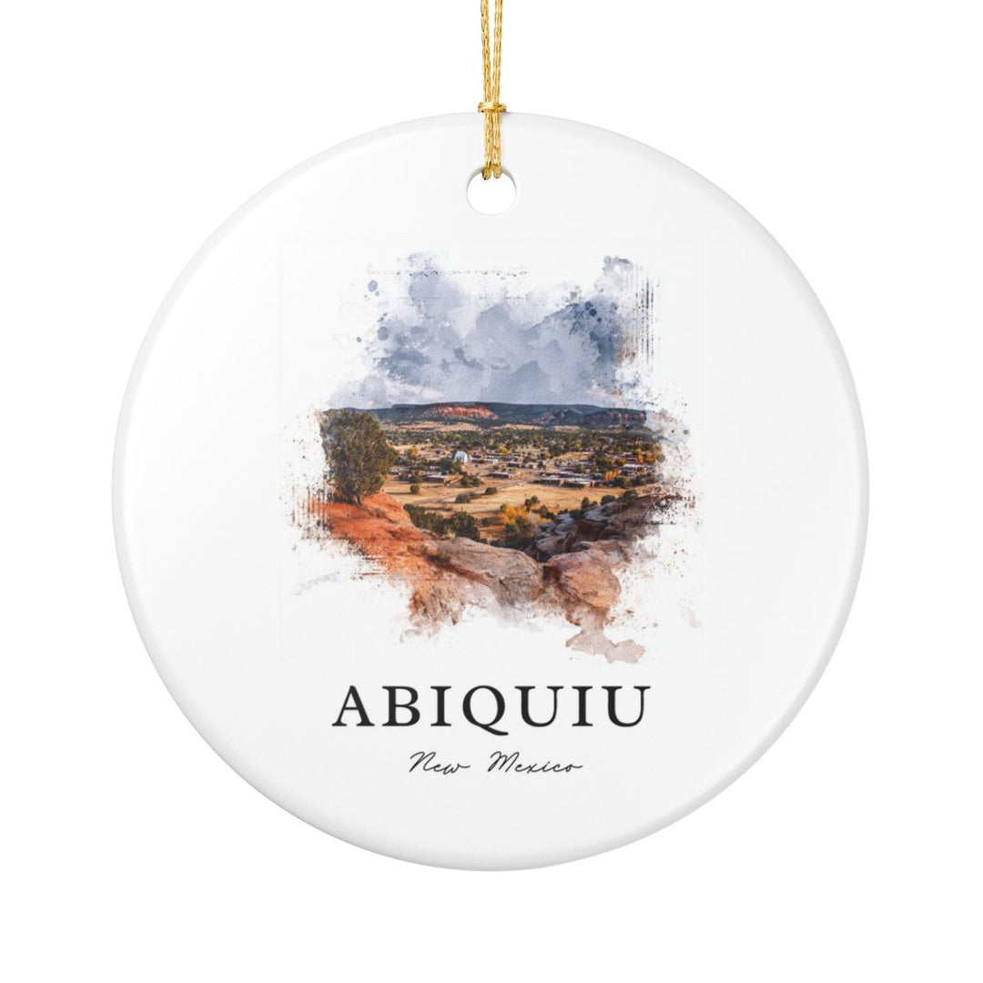 Abiquiu New Mexico Ornament: Unique Abiquiu Souvenir, Abiquiu New Mexico Xmas Decor, and Authentic Abiquiu Gift