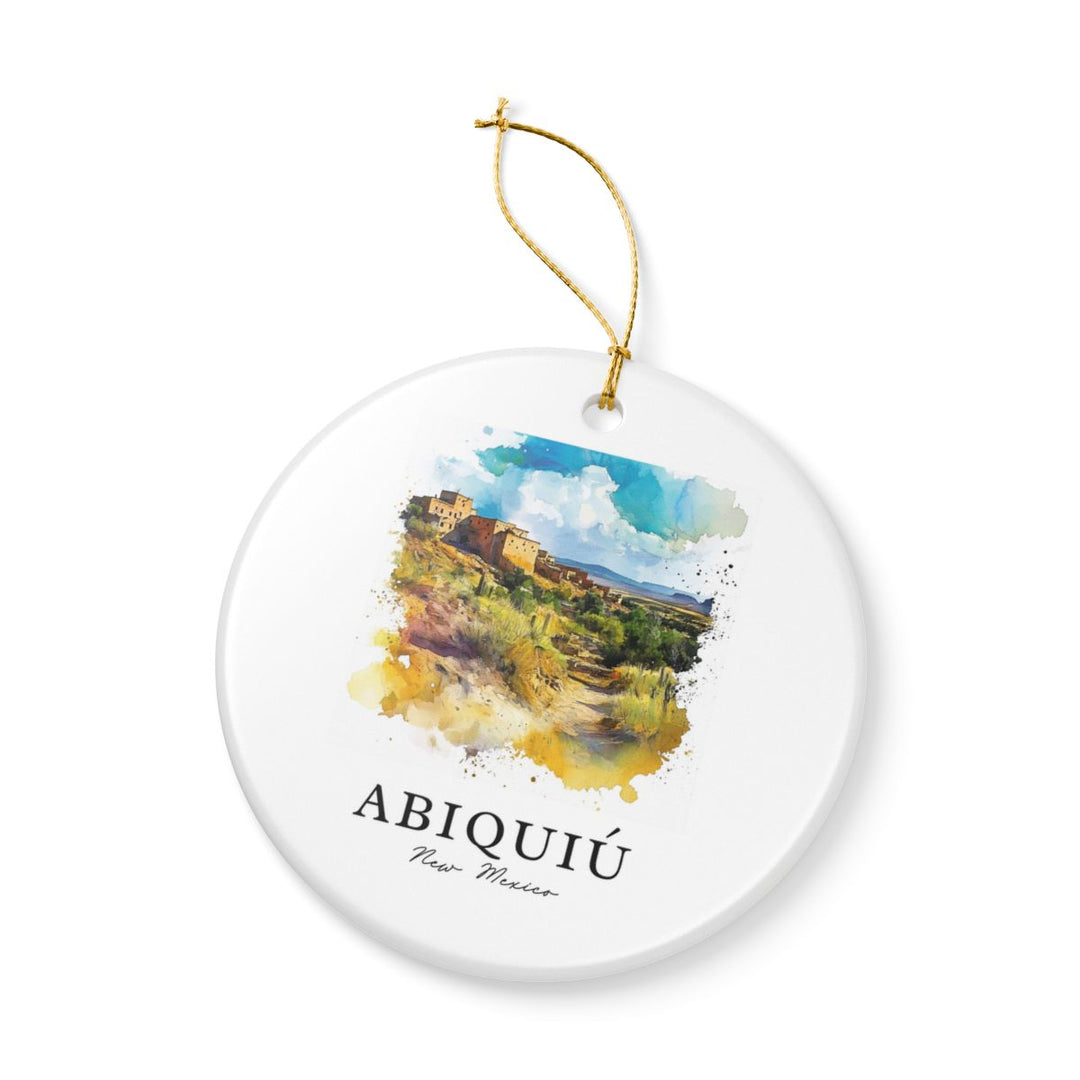 Abiquiú New Mexico USA Ornament: Unique Abiquiú Souvenir, Abiquiú New Mexico Xmas Decor, and Authentic Abiquiú Gift