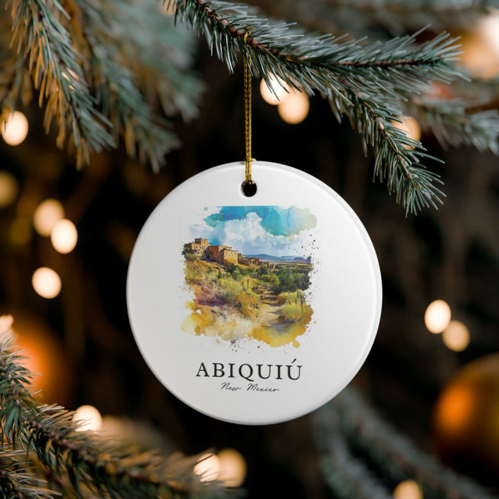 Abiquiú New Mexico USA Ornament: Unique Abiquiú Souvenir, Abiquiú New Mexico Xmas Decor, and Authentic Abiquiú Gift