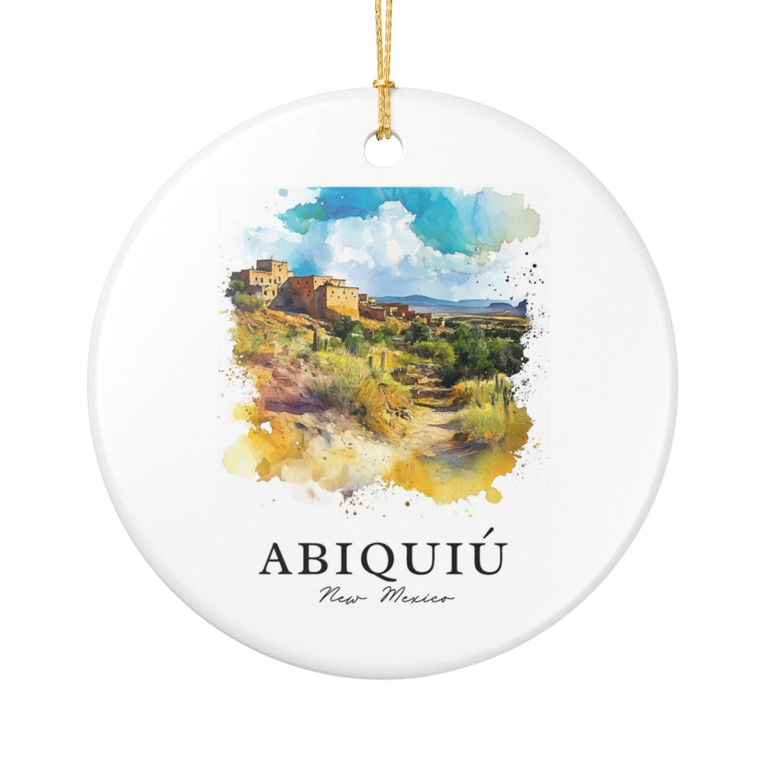 Abiquiú New Mexico USA Ornament: Unique Abiquiú Souvenir, Abiquiú New Mexico Xmas Decor, and Authentic Abiquiú Gift