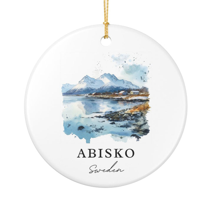 Abisko Sweden Ornament: Unique Abisko Souvenir, Abisko Sweden Xmas Decor, and Authentic Abisko Gift