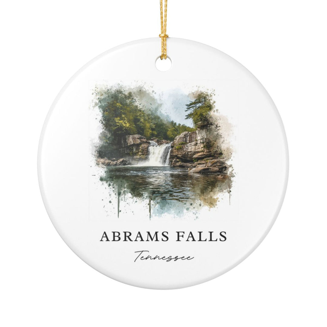 Abrams Falls Tennessee USA Ornament: Unique Abrams Falls Souvenir, Abrams Falls Tennessee Xmas Decor, and Authentic Abrams Falls Gift