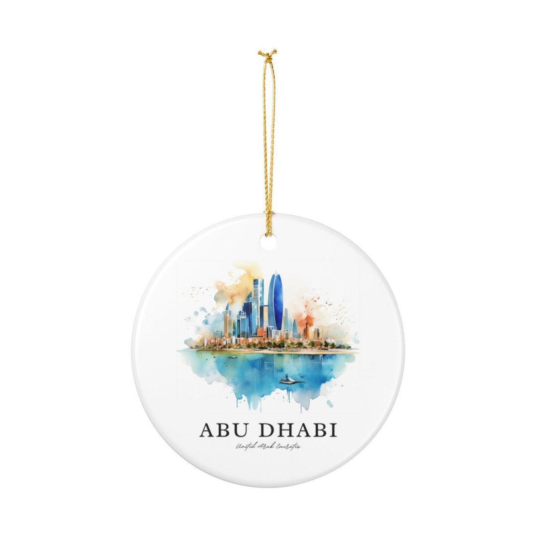 Abu Dhabi United Arab Emirates Ornament: Unique Abu Dhabi Souvenir, Abu Dhabi United Arab Emirates Xmas Decor, and Authentic Abu Dhabi Gift