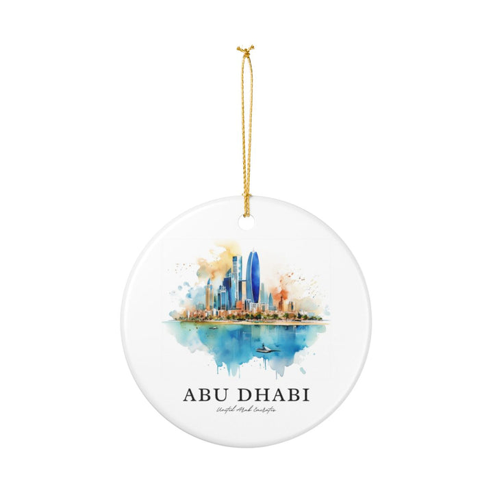 Abu Dhabi United Arab Emirates Ornament: Unique Abu Dhabi Souvenir, Abu Dhabi United Arab Emirates Xmas Decor, and Authentic Abu Dhabi Gift