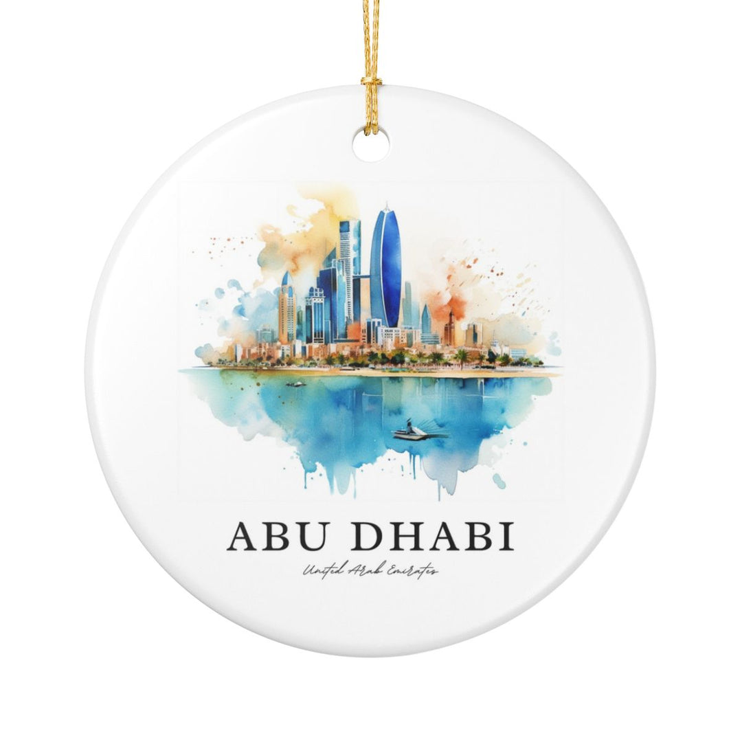 Abu Dhabi United Arab Emirates Ornament: Unique Abu Dhabi Souvenir, Abu Dhabi United Arab Emirates Xmas Decor, and Authentic Abu Dhabi Gift