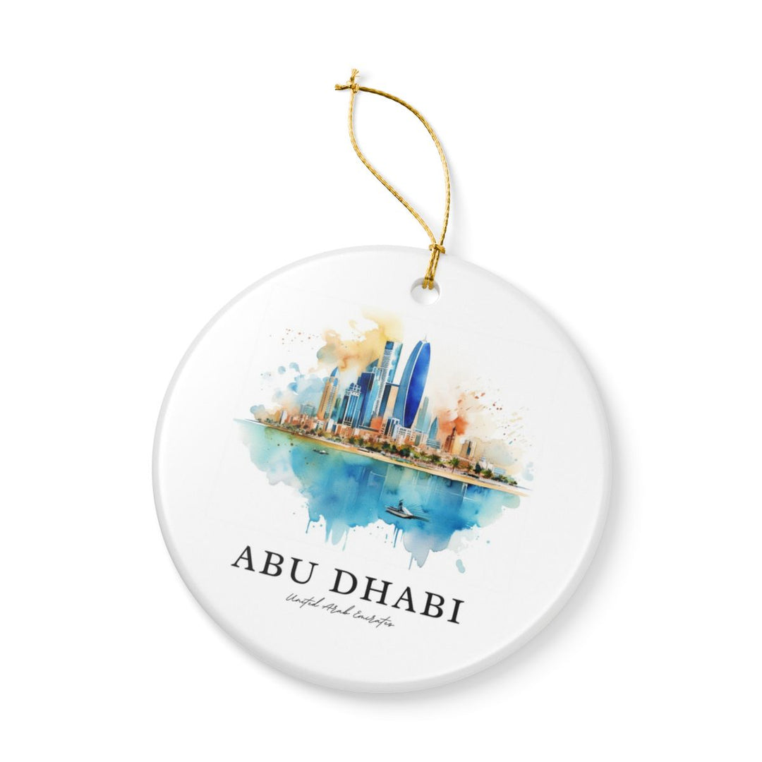 Abu Dhabi United Arab Emirates Ornament: Unique Abu Dhabi Souvenir, Abu Dhabi United Arab Emirates Xmas Decor, and Authentic Abu Dhabi Gift