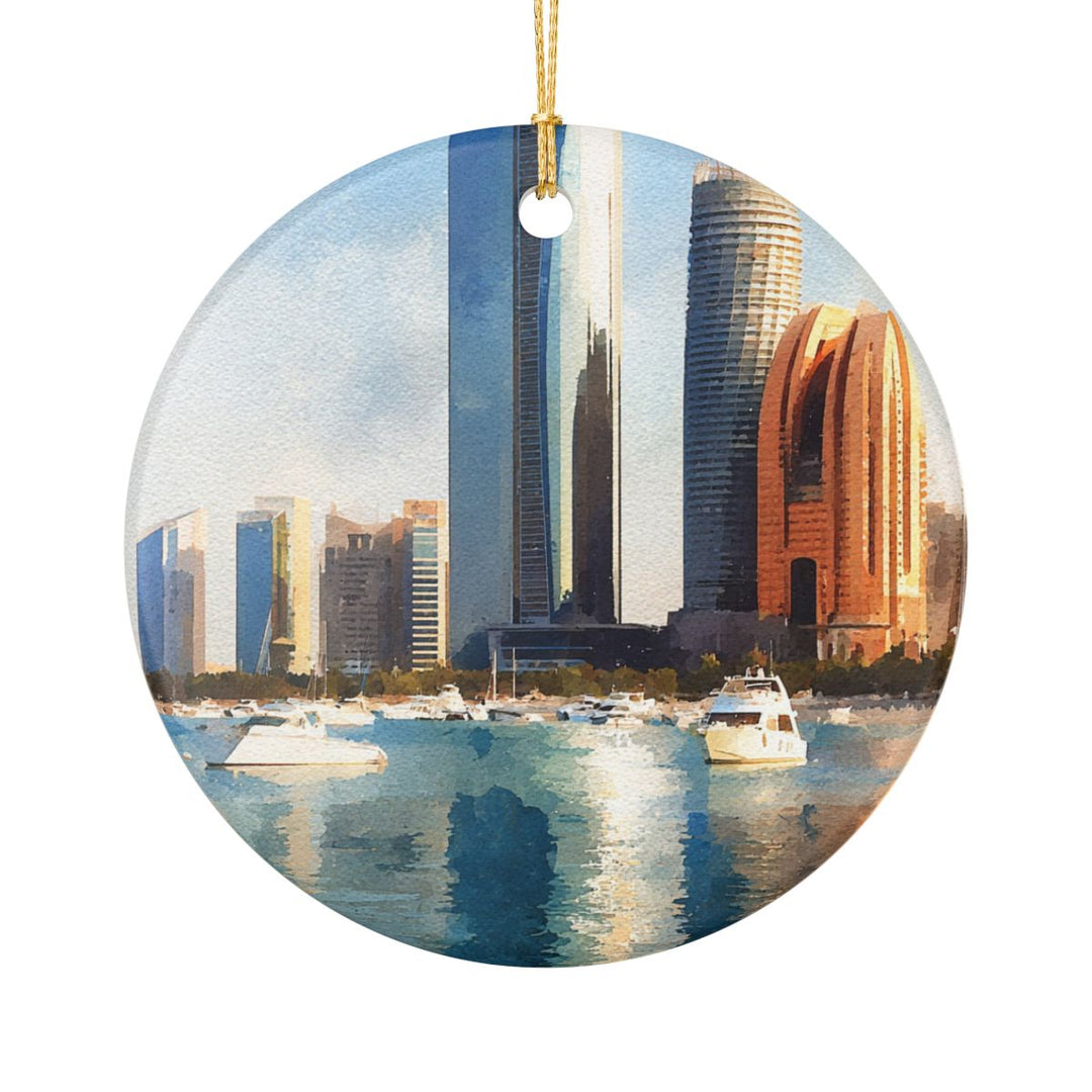 Abu Dhabi United Arab Emirates Ornament: Unique Abu Dhabi Souvenir, Abu Dhabi United Arab Emirates Xmas Decor, and Authentic Abu Dhabi Gift