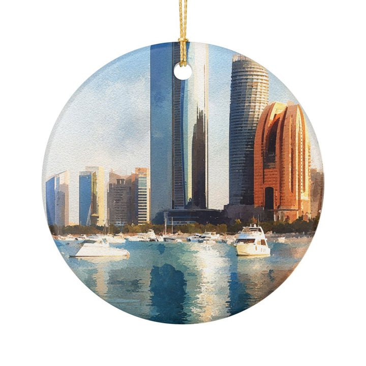 Abu Dhabi United Arab Emirates Ornament: Unique Abu Dhabi Souvenir, Abu Dhabi United Arab Emirates Xmas Decor, and Authentic Abu Dhabi Gift
