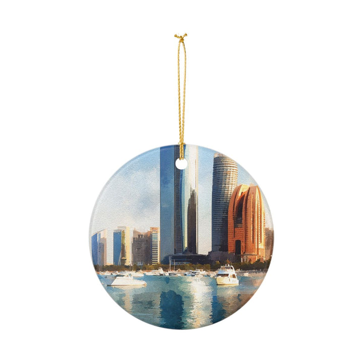 Abu Dhabi United Arab Emirates Ornament: Unique Abu Dhabi Souvenir, Abu Dhabi United Arab Emirates Xmas Decor, and Authentic Abu Dhabi Gift