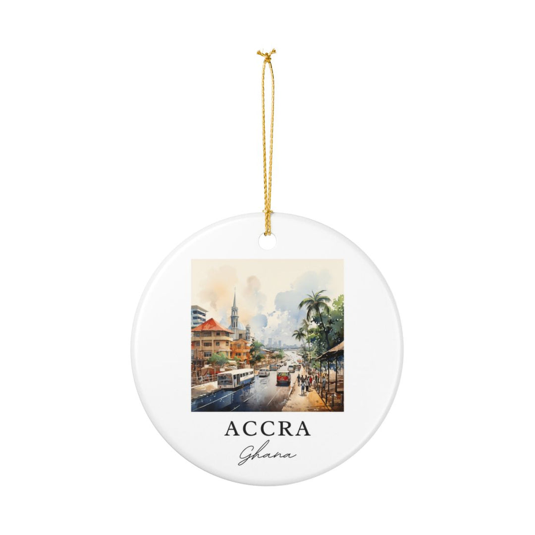 Accra Ghana Ornament: Unique Accra Souvenir, Accra Ghana Xmas Decor, and Authentic Accra Gift