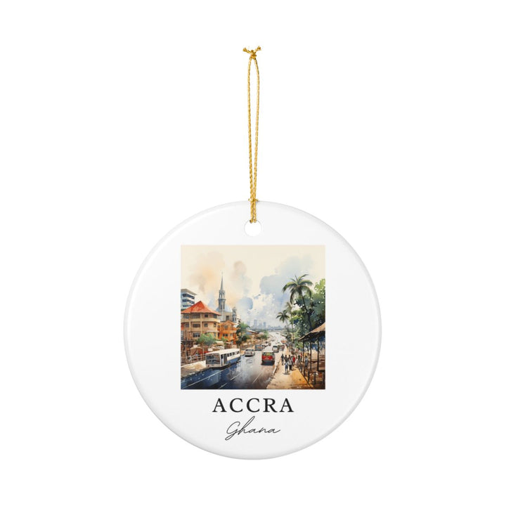 Accra Ghana Ornament: Unique Accra Souvenir, Accra Ghana Xmas Decor, and Authentic Accra Gift