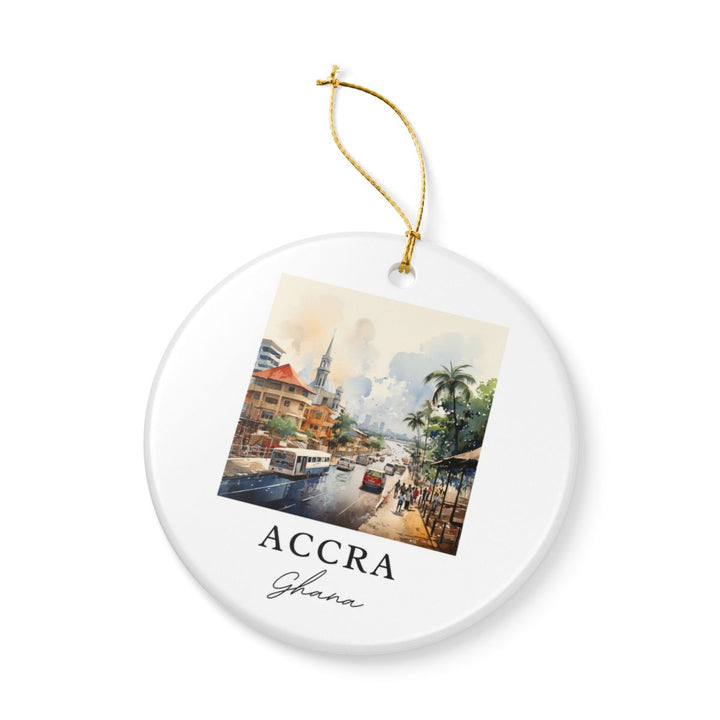 Accra Ghana Ornament: Unique Accra Souvenir, Accra Ghana Xmas Decor, and Authentic Accra Gift