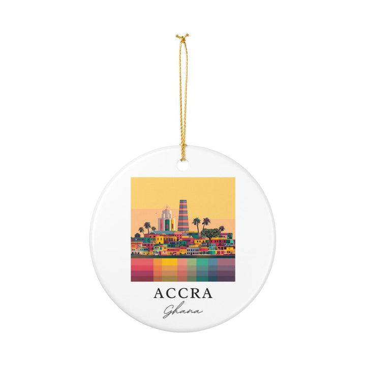 Accra Ghana Ornament: Unique Accra Souvenir, Accra Ghana Xmas Decor, and Authentic Accra Gift