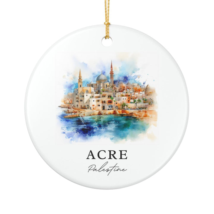 Acre Palestine Ornament: Unique Acre Palestine Souvenir, Acre Palestine Xmas Decor, and Authentic Acre Palestine Gift