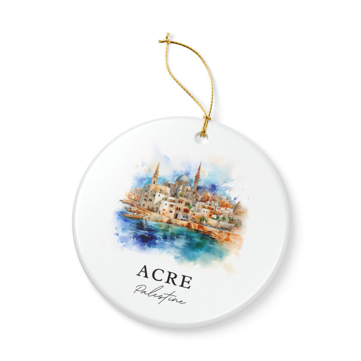 Acre Palestine Ornament: Unique Acre Palestine Souvenir, Acre Palestine Xmas Decor, and Authentic Acre Palestine Gift