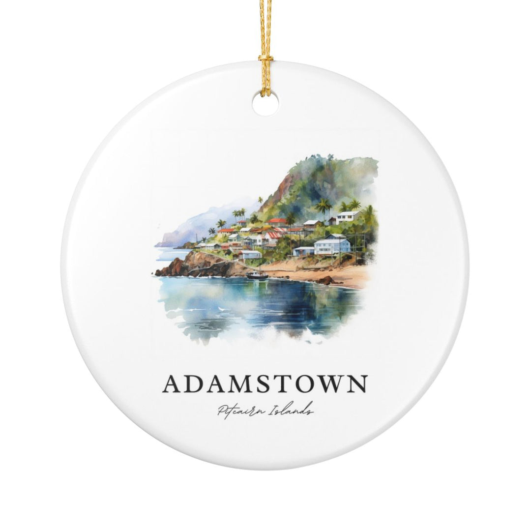 Adamstown Pitcairn Islands Ornament: Unique Adamstown Pitcairn Islands Souvenir, Adamstown Pitcairn Islands Xmas Decor, and Authentic Adamstown Pitcairn Islands Gift