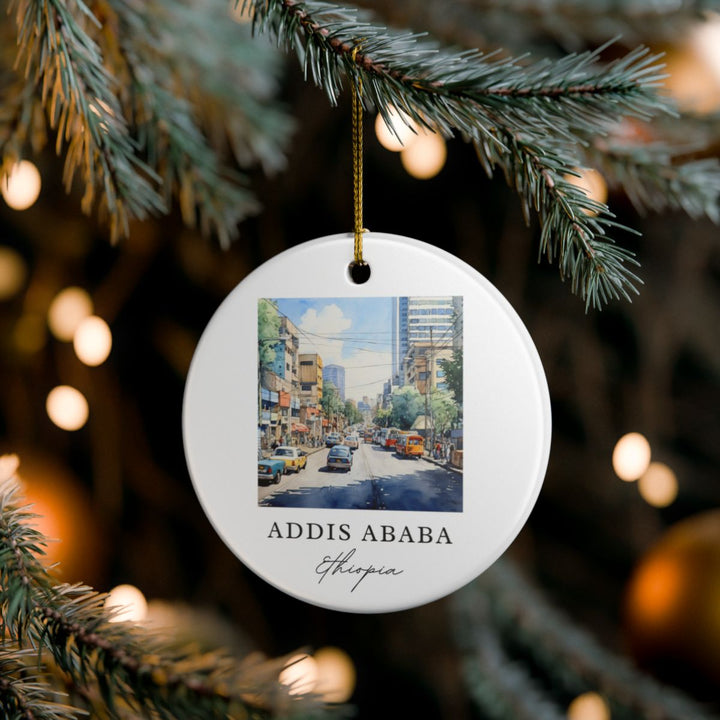Addis Ababa Ornament: Unique Addis Ababa Souvenir, Addis Ababa Xmas Decor, and Authentic Addis Ababa Gift