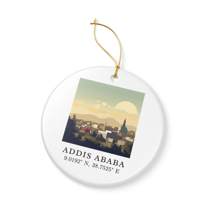 Addis Ababa Ornament: Unique Addis Ababa Souvenir, Addis Ababa Xmas Decor, and Authentic Addis Ababa Gift