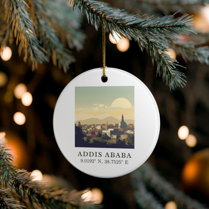 Addis Ababa Ornament: Unique Addis Ababa Souvenir, Addis Ababa Xmas Decor, and Authentic Addis Ababa Gift