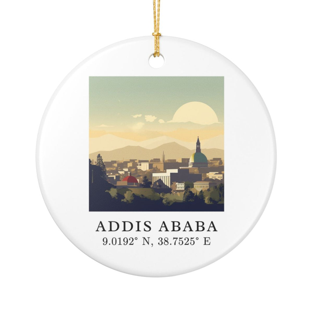 Addis Ababa Ornament: Unique Addis Ababa Souvenir, Addis Ababa Xmas Decor, and Authentic Addis Ababa Gift