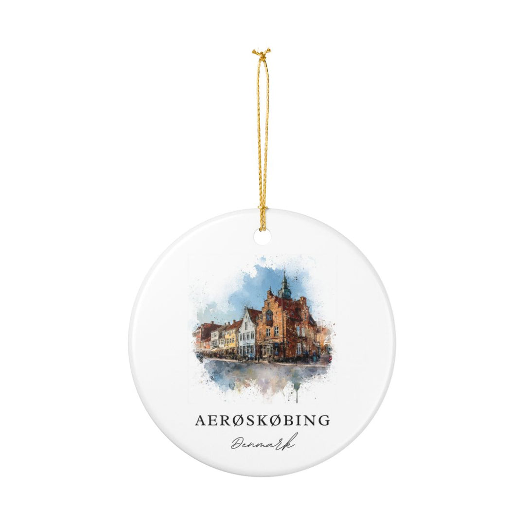 Aerøskøbing Denmark Ornament: Unique Aerøskøbing Souvenir, Aerøskøbing Denmark Xmas Decor, and Authentic Aerøskøbing Gift