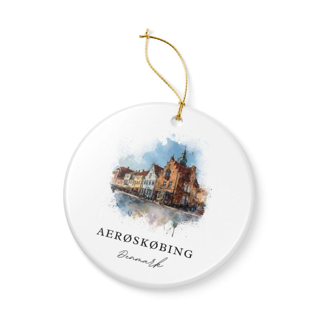 Aerøskøbing Denmark Ornament: Unique Aerøskøbing Souvenir, Aerøskøbing Denmark Xmas Decor, and Authentic Aerøskøbing Gift