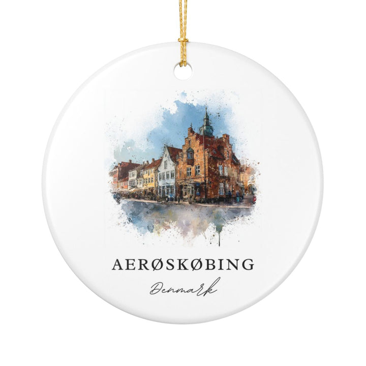 Aerøskøbing Denmark Ornament: Unique Aerøskøbing Souvenir, Aerøskøbing Denmark Xmas Decor, and Authentic Aerøskøbing Gift