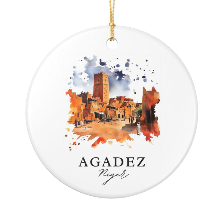Agadez Niger Ornament: Unique Agadez Niger Souvenir, Agadez Niger Xmas Decor, and Authentic Agadez Niger Gift