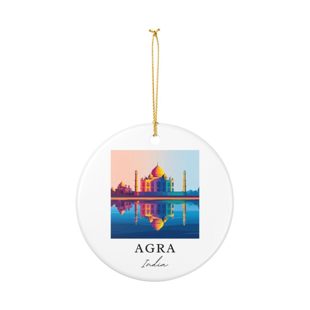 Agra India Ornament: Unique Agra Souvenir, Agra India Xmas Decor, and Authentic Agra Gift
