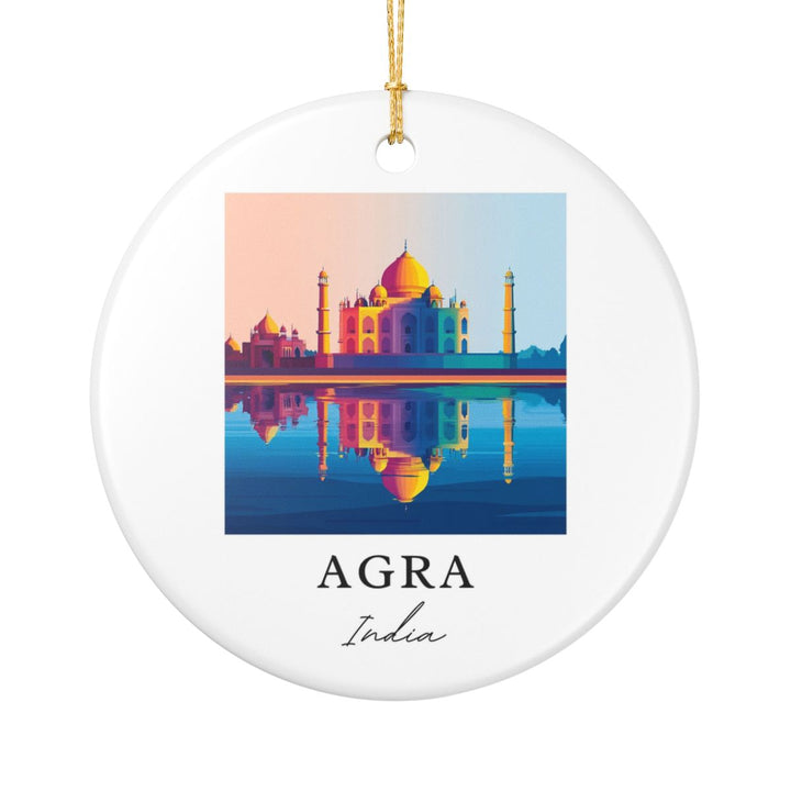 Agra India Ornament: Unique Agra Souvenir, Agra India Xmas Decor, and Authentic Agra Gift