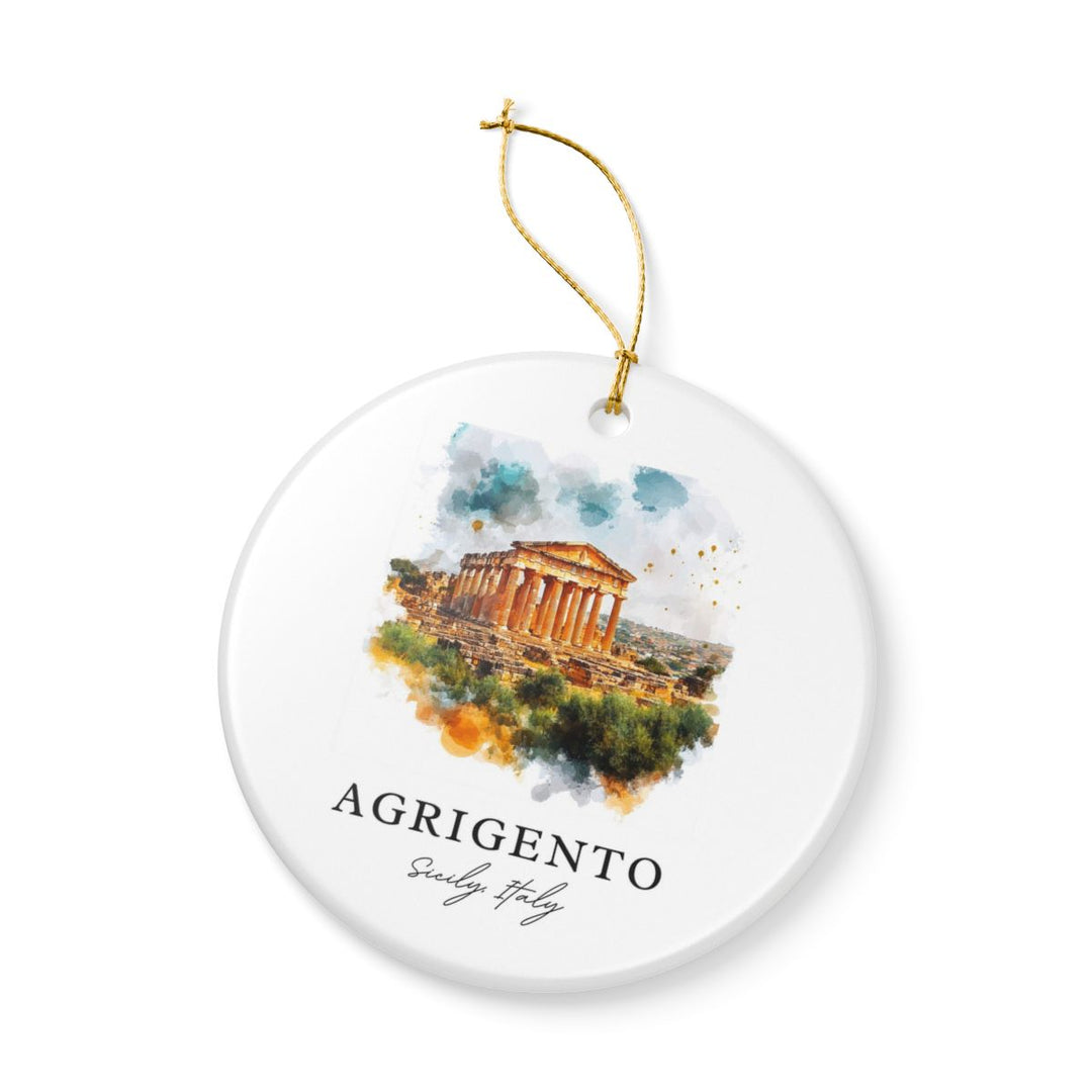 Agrigento Italy Ornament: Unique Agrigento Souvenir, Agrigento Italy Xmas Decor, and Authentic Agrigento Gift