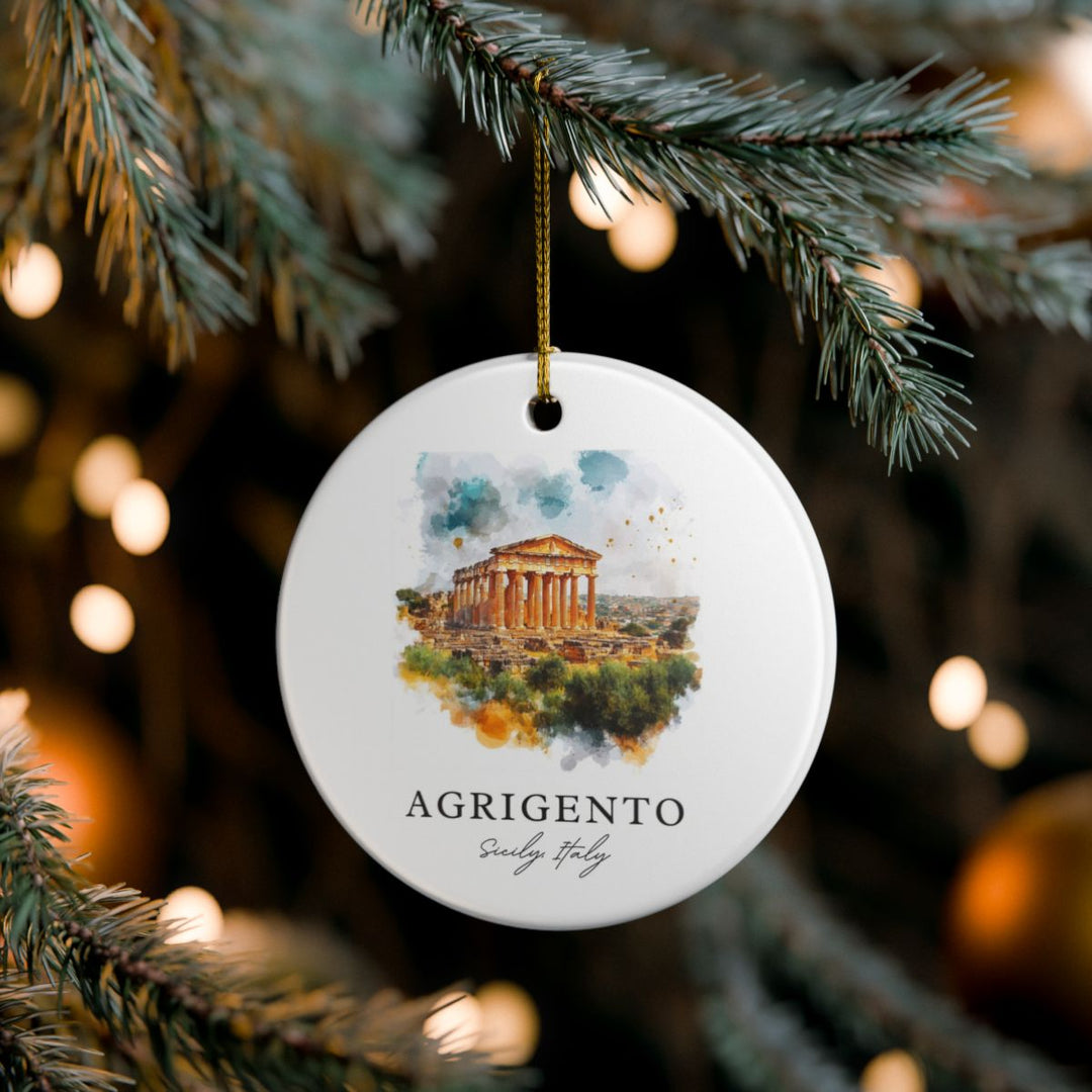 Agrigento Italy Ornament: Unique Agrigento Souvenir, Agrigento Italy Xmas Decor, and Authentic Agrigento Gift