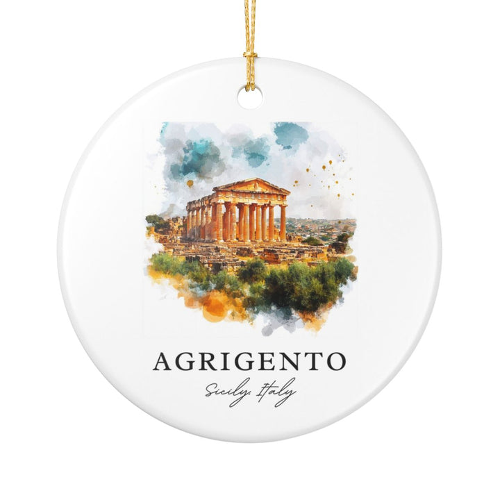Agrigento Italy Ornament: Unique Agrigento Souvenir, Agrigento Italy Xmas Decor, and Authentic Agrigento Gift