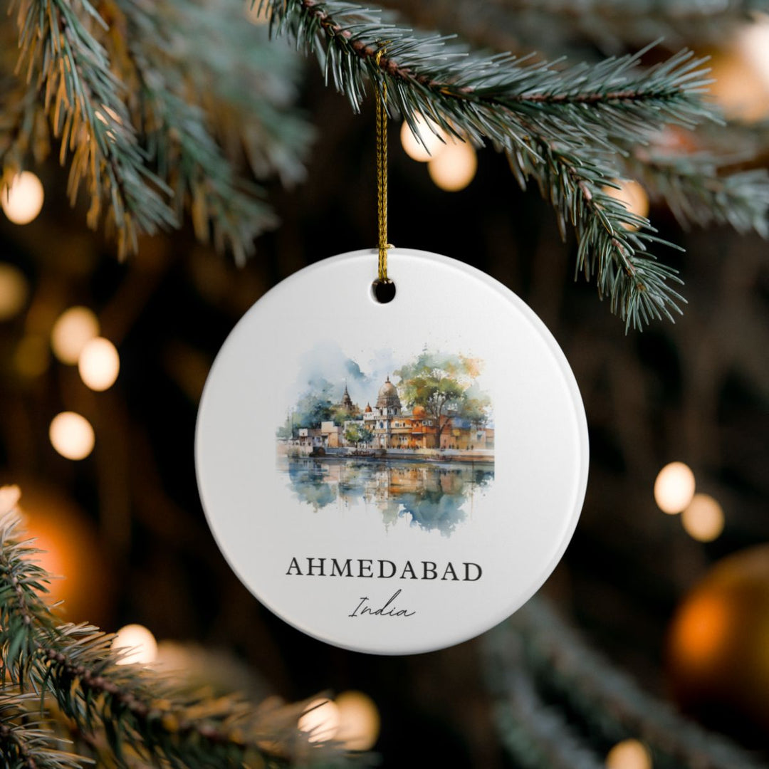 Ahmedabad India Ornament: Unique Ahmedabad Souvenir, Ahmedabad India Xmas Decor, and Authentic Ahmedabad Gift