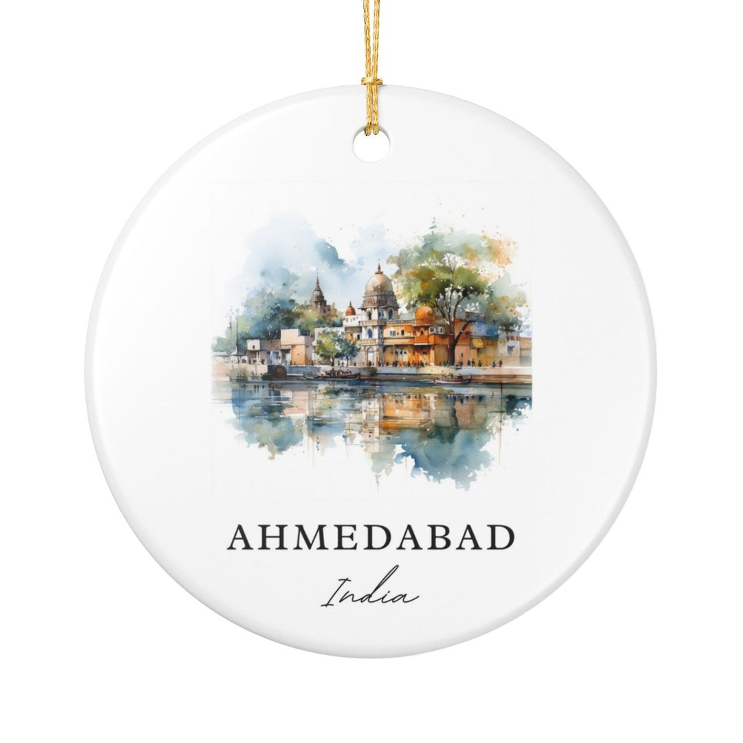 Ahmedabad India Ornament: Unique Ahmedabad Souvenir, Ahmedabad India Xmas Decor, and Authentic Ahmedabad Gift
