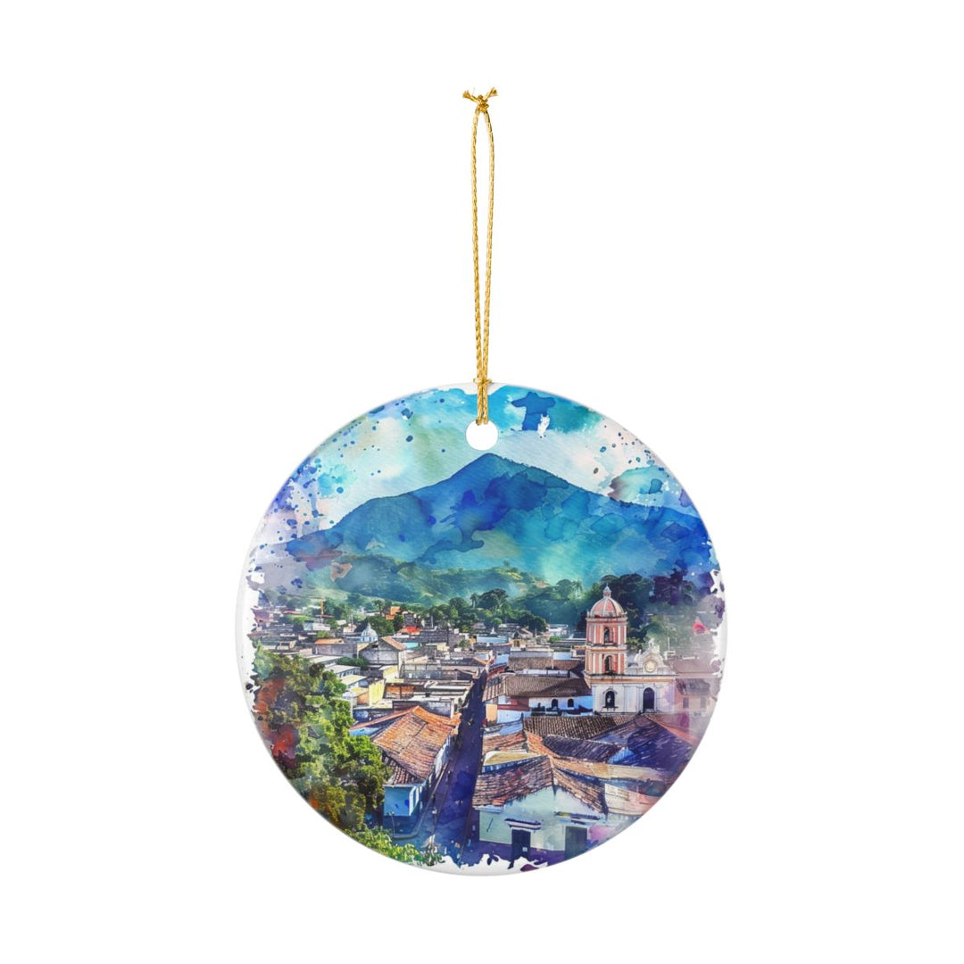 Ahuachapan El Salvador Ornament: Unique Ahuachapan El Salvador Souvenir, Ahuachapan El Salvador Xmas Decor, and Authentic Ahuachapan El Salvador Gift