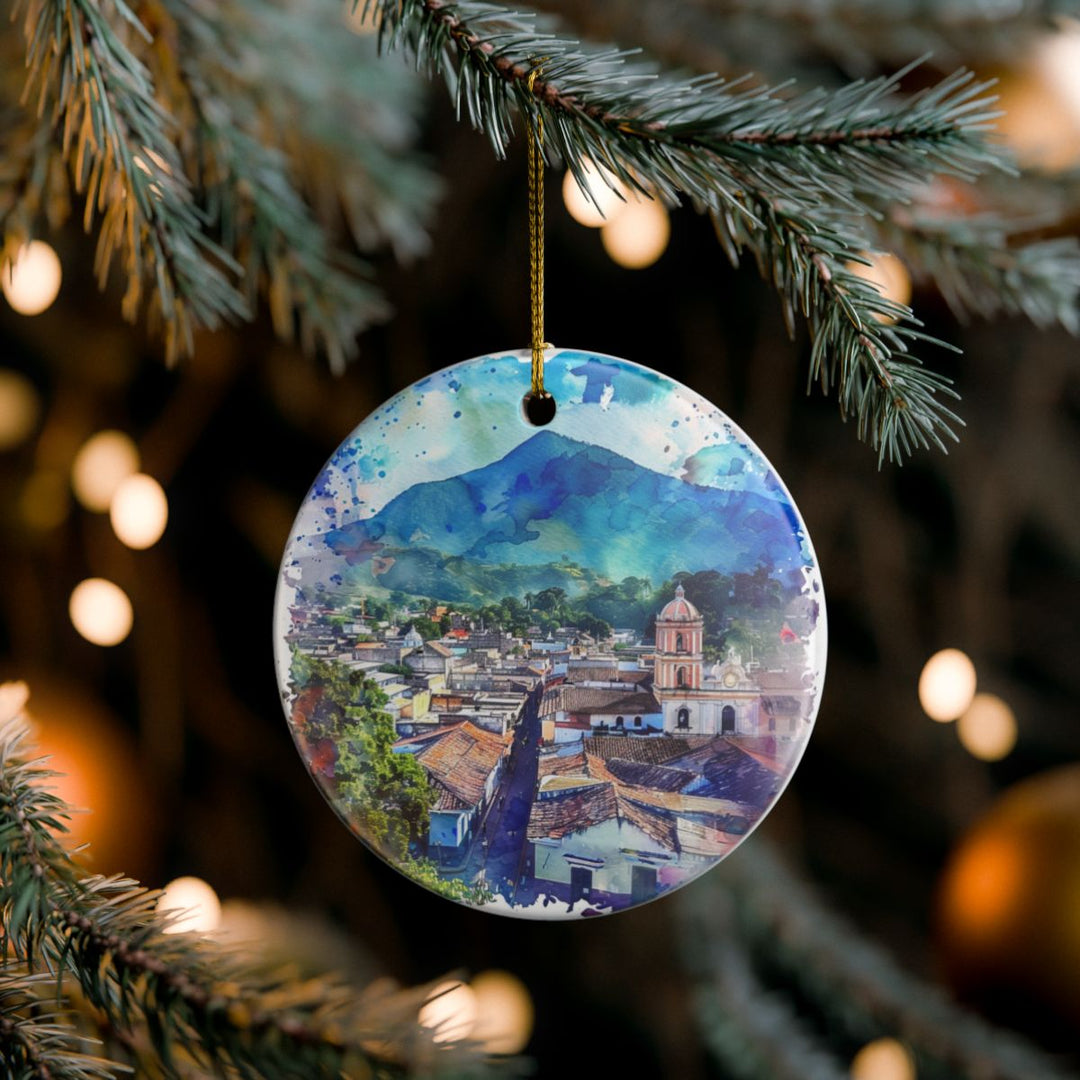 Ahuachapan El Salvador Ornament: Unique Ahuachapan El Salvador Souvenir, Ahuachapan El Salvador Xmas Decor, and Authentic Ahuachapan El Salvador Gift