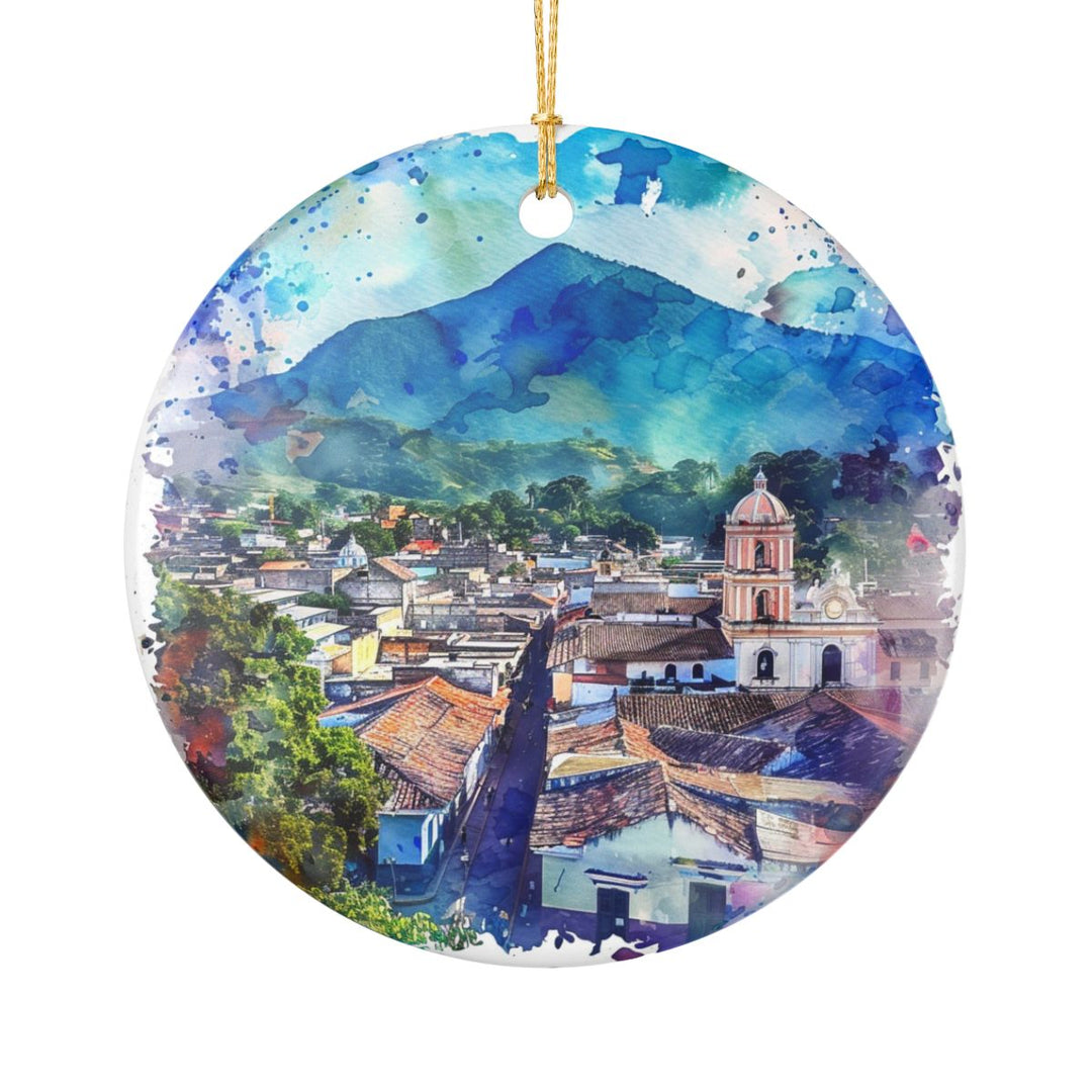 Ahuachapan El Salvador Ornament: Unique Ahuachapan El Salvador Souvenir, Ahuachapan El Salvador Xmas Decor, and Authentic Ahuachapan El Salvador Gift
