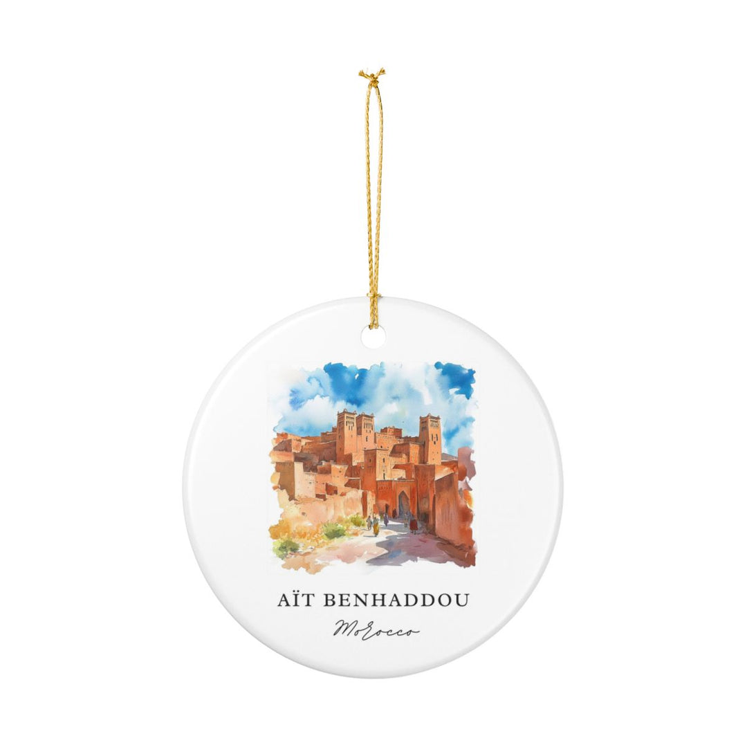 Ait Benhaddou Morocco Ornament: Unique Ait Benhaddou Souvenir, Ait Benhaddou Morocco Xmas Decor, and Authentic Ait Benhaddou Gift