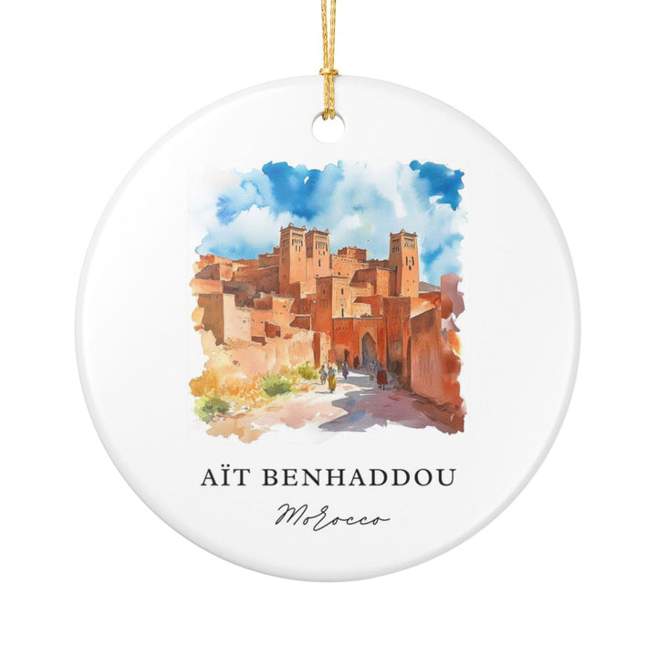 Ait Benhaddou Morocco Ornament: Unique Ait Benhaddou Souvenir, Ait Benhaddou Morocco Xmas Decor, and Authentic Ait Benhaddou Gift