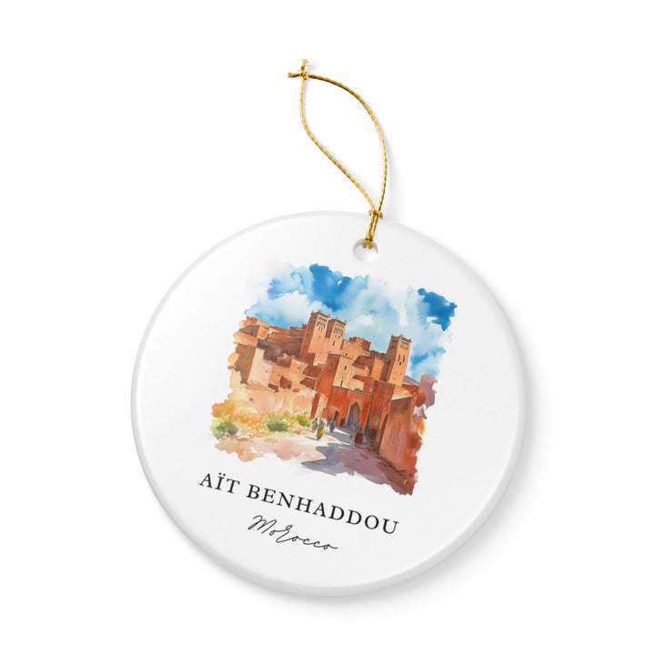 Ait Benhaddou Morocco Ornament: Unique Ait Benhaddou Souvenir, Ait Benhaddou Morocco Xmas Decor, and Authentic Ait Benhaddou Gift